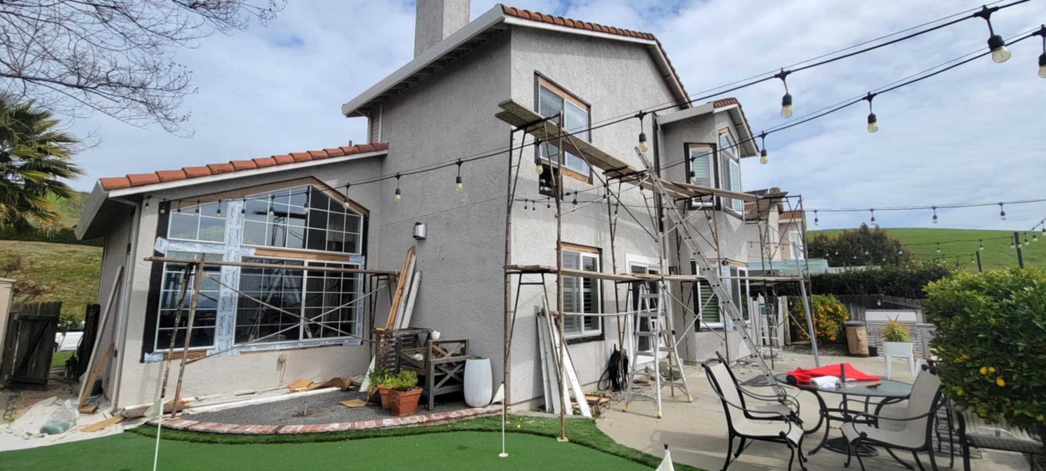 White Stucco House